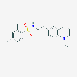molecular formula C22H30N2O2S B2582505 2,4-dimethyl-N-(2-(1-propyl-1,2,3,4-tetrahydroquinolin-6-yl)ethyl)benzenesulfonamide CAS No. 955613-14-6