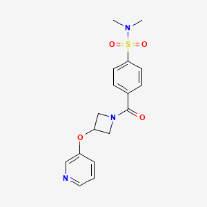 molecular formula C17H19N3O4S B2582517 N,N-二甲基-4-(3-(吡啶-3-氧基)氮杂环丁烷-1-羰基)苯磺酰胺 CAS No. 1903510-52-0