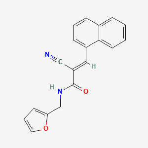 (E)-2-cyano-N-(furan-2-ylmethyl)-3-naphthalen-1-ylprop-2-enamide