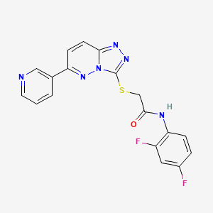 molecular formula C18H12F2N6OS B2582532 N-(2,4-difluorophenyl)-2-[(6-pyridin-3-yl-[1,2,4]triazolo[4,3-b]pyridazin-3-yl)sulfanyl]acetamide CAS No. 894058-61-8