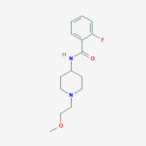 molecular formula C15H21FN2O2 B2582534 2-fluoro-N-(1-(2-methoxyethyl)piperidin-4-yl)benzamide CAS No. 1421468-45-2