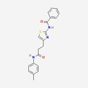 molecular formula C20H19N3O2S B2582548 N-(4-(3-氧代-3-(对甲苯氨基)丙基)噻唑-2-基)苯甲酰胺 CAS No. 1049455-35-7
