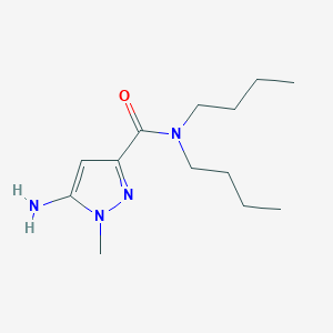 molecular formula C13H24N4O B2582550 5-amino-N,N-dibutyl-1-methyl-1H-pyrazole-3-carboxamide CAS No. 1856092-73-3
