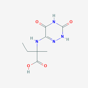 molecular formula C8H12N4O4 B2582566 2-[(3,5-二氧代-2H-1,2,4-三嗪-6-基)氨基]-2-甲基丁酸 CAS No. 1177338-16-7