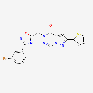 molecular formula C18H11BrN6O2S B2582573 3-{2-[4-(2-methylphenyl)piperazin-1-yl]-2-oxoethyl}-2-oxo-N-phenyl-2,3-dihydro-1,3-benzoxazole-5-carboxamide CAS No. 1251615-89-0