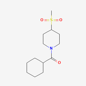 molecular formula C13H23NO3S B2582581 Cyclohexyl(4-(methylsulfonyl)piperidin-1-yl)methanone CAS No. 1448068-70-9