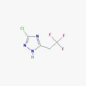 molecular formula C4H3ClF3N3 B2582584 3-chloro-5-(2,2,2-trifluoroethyl)-4H-1,2,4-triazole CAS No. 1340078-75-2