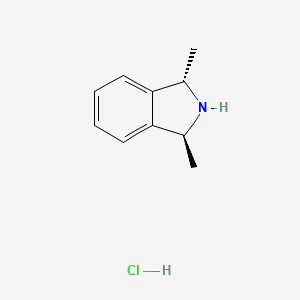 molecular formula C10H14ClN B2582587 (1S,3S)-1,3-二甲基-2,3-二氢-1H-异吲哚；盐酸盐 CAS No. 2438484-05-8
