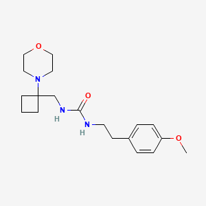molecular formula C19H29N3O3 B2582589 1-[2-(4-Methoxyphenyl)ethyl]-3-[(1-morpholin-4-ylcyclobutyl)methyl]urea CAS No. 2380087-86-3