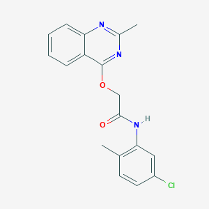 molecular formula C18H16ClN3O2 B2582591 N-(5-chloro-2-methylphenyl)-2-((2-methylquinazolin-4-yl)oxy)acetamide CAS No. 1110979-64-0