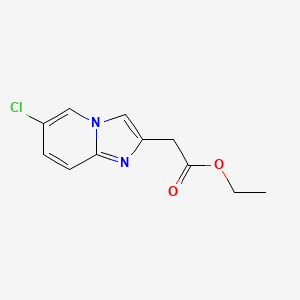 molecular formula C11H11ClN2O2 B2582594 Ethyl 2-(6-chloroimidazo[1,2-a]pyridin-2-yl)acetate CAS No. 59128-02-8