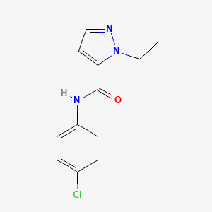 molecular formula C12H12ClN3O B2582596 N-(4-chlorophenyl)-1-ethyl-1H-pyrazole-5-carboxamide CAS No. 1172914-68-9
