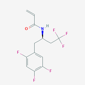 molecular formula C13H11F6NO B2582628 N-[(2R)-4,4,4-Trifluoro-1-(2,4,5-trifluorophenyl)butan-2-yl]prop-2-enamide CAS No. 2305179-64-8