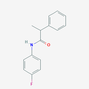molecular formula C15H14FNO B258263 N-(4-fluorophenyl)-2-phenylpropanamide 