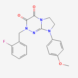 molecular formula C19H17FN4O3 B2582631 2-(2-fluorobenzyl)-8-(4-methoxyphenyl)-7,8-dihydroimidazo[2,1-c][1,2,4]triazine-3,4(2H,6H)-dione CAS No. 941890-46-6