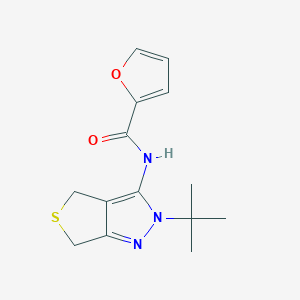 molecular formula C14H17N3O2S B2582637 N-(2-叔丁基-4,6-二氢噻吩并[3,4-c]吡唑-3-基)呋喃-2-甲酰胺 CAS No. 361169-00-8