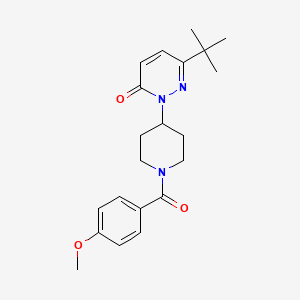 molecular formula C21H27N3O3 B2582639 6-Tert-butyl-2-[1-(4-methoxybenzoyl)piperidin-4-yl]pyridazin-3-one CAS No. 2320575-91-3