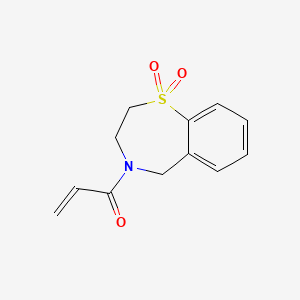 molecular formula C12H13NO3S B2582644 1-(1,1-Dioxo-3,5-dihydro-2H-1lambda6,4-benzothiazepin-4-yl)prop-2-en-1-one CAS No. 2196447-08-0
