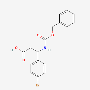 molecular formula C17H16BrNO4 B2582646 3-[(苄氧羰基)氨基]-3-(4-溴苯基)丙酸 CAS No. 477849-01-7