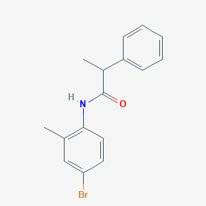 molecular formula C16H16BrNO B258265 N-(4-bromo-2-methylphenyl)-2-phenylpropanamide 