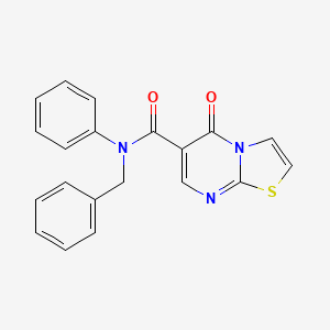 molecular formula C20H15N3O2S B2582652 N-benzyl-5-oxo-N-phenyl-[1,3]thiazolo[3,2-a]pyrimidine-6-carboxamide CAS No. 851943-72-1