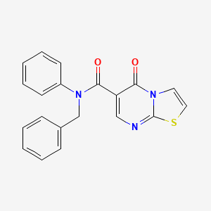 molecular formula C20H15N3O2S B2582652 N-benzyl-5-oxo-N-phenyl-5H-[1,3]thiazolo[3,2-a]pyrimidine-6-carboxamide CAS No. 851943-72-1