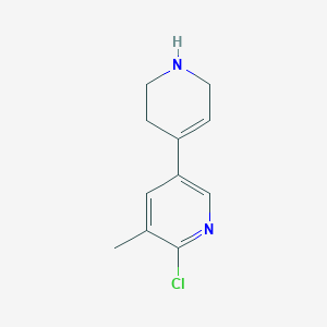molecular formula C11H13ClN2 B2582654 2-Chloro-3-methyl-5-(1,2,3,6-tetrahydropyridin-4-yl)pyridine CAS No. 1820740-51-9