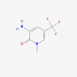 molecular formula C7H7F3N2O B2582656 2(1H)-吡啶酮，3-氨基-1-甲基-5-(三氟甲基)- CAS No. 1553950-73-4