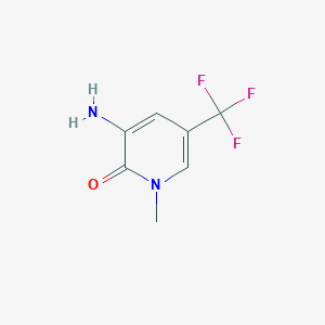 molecular formula C7H7F3N2O B2582656 3-amino-1-methyl-5-(trifluoromethyl)pyridin-2-one CAS No. 1553950-73-4