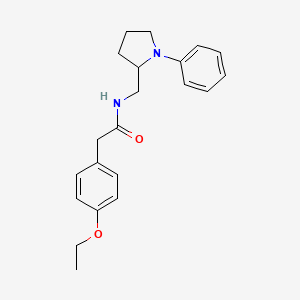 molecular formula C21H26N2O2 B2582673 2-(4-乙氧苯基)-N-((1-苯基吡咯烷-2-基)甲基)乙酰胺 CAS No. 1797280-92-2