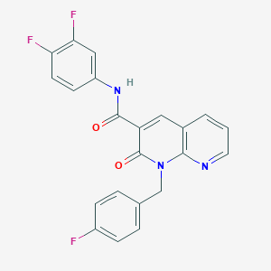 N-(3,4-difluorophenyl)-1-[(4-fluorophenyl)methyl]-2-oxo-1,2-dihydro-1,8-naphthyridine-3-carboxamide