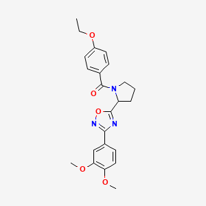 3-(3,4-Dimethoxyphenyl)-5-[1-(4-ethoxybenzoyl)pyrrolidin-2-yl]-1,2,4-oxadiazole