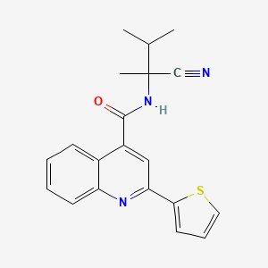 molecular formula C20H19N3OS B2582690 N-(1-cyano-1,2-dimethylpropyl)-2-(thiophen-2-yl)quinoline-4-carboxamide CAS No. 1797805-23-2