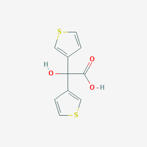 molecular formula C10H8O3S2 B2582693 2-Hydroxy-2,2-di(thiophen-3-yl)acetic acid CAS No. 78196-92-6