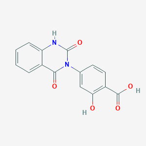 molecular formula C15H10N2O5 B2582696 4-(2,4-dioxo-1,4-dihydroquinazolin-3(2H)-yl)-2-hydroxybenzoic acid CAS No. 2177365-58-9