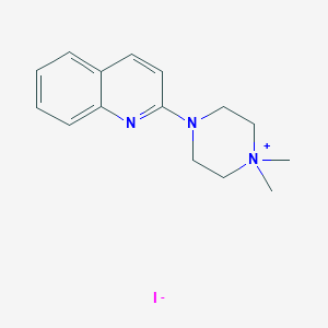 molecular formula C15H20N3+ B025827 1,1-Dimethyl-4-(2-quinolyl)piperazinium iodide CAS No. 109732-62-9