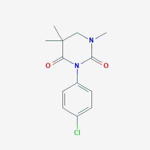 molecular formula C13H15ClN2O2 B258270 3-(4-chlorophenyl)-1,5,5-trimethyldihydro-2,4(1H,3H)-pyrimidinedione 