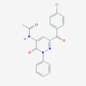 molecular formula C19H14ClN3O3 B258272 N-[6-(4-chlorobenzoyl)-3-oxo-2-phenylpyridazin-4-yl]acetamide 