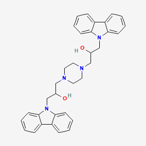 molecular formula C34H36N4O2 B2582726 1-咔唑-9-基-3-[4-(3-咔唑-9-基-2-羟基丙基)哌嗪-1-基]丙烷-2-醇 CAS No. 300392-69-2