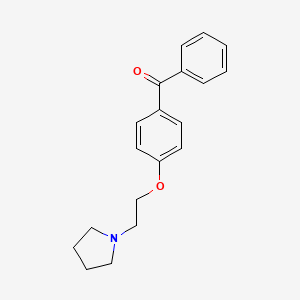 molecular formula C19H21NO2 B2582727 Phenyl-[4-(2-pyrrolidin-1-ylethoxy)phenyl]methanone CAS No. 179018-53-2