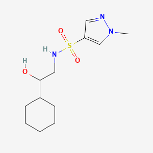 molecular formula C12H21N3O3S B2582739 N-(2-cyclohexyl-2-hydroxyethyl)-1-methyl-1H-pyrazole-4-sulfonamide CAS No. 1795296-42-2