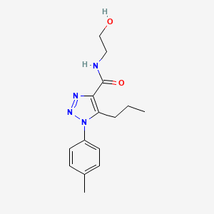 molecular formula C15H20N4O2 B2582743 N-(2-hydroxyethyl)-1-(4-methylphenyl)-5-propyl-1H-1,2,3-triazole-4-carboxamide CAS No. 950235-39-9