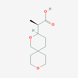 molecular formula C12H20O4 B2582749 (2R)-2-(2,9-Dioxaspiro[5.5]undecan-3-yl)propanoic acid CAS No. 2248213-29-6
