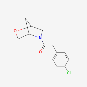 molecular formula C13H14ClNO2 B2582751 1-(2-氧杂-5-氮杂双环[2.2.1]庚烷-5-基)-2-(4-氯苯基)乙酮 CAS No. 2034288-99-6