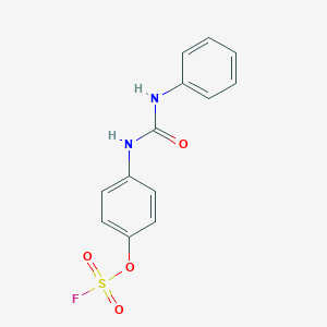 molecular formula C13H11FN2O4S B2582759 1-Fluorosulfonyloxy-4-(phenylcarbamoylamino)benzene CAS No. 2411274-81-0