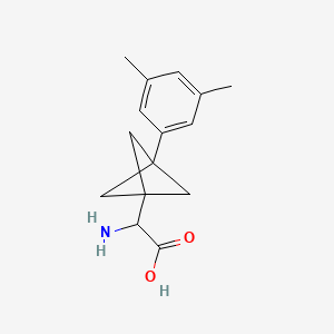 molecular formula C15H19NO2 B2582765 2-Amino-2-[3-(3,5-dimethylphenyl)-1-bicyclo[1.1.1]pentanyl]acetic acid CAS No. 2287268-56-6