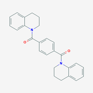 molecular formula C26H24N2O2 B258277 1,1'-[1,4-Phenylenedi(carbonyl)]bis-1,2,3,4-tetrahydroquinoline 