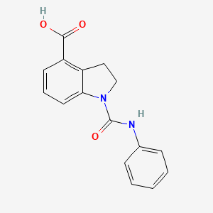 molecular formula C16H14N2O3 B2582786 1-(Phenylcarbamoyl)indoline-4-carboxylic acid CAS No. 2309601-79-2