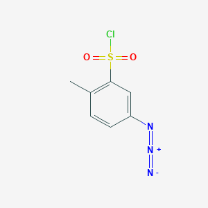 molecular formula C7H6ClN3O2S B2582792 5-Azido-2-methylbenzenesulfonyl chloride CAS No. 2241130-79-8