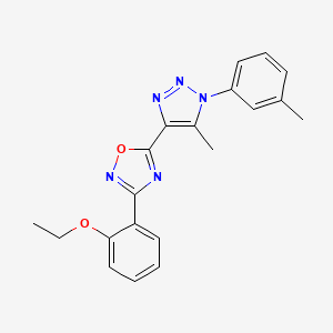 molecular formula C20H19N5O2 B2582798 3-(2-ethoxyphenyl)-5-(5-methyl-1-(m-tolyl)-1H-1,2,3-triazol-4-yl)-1,2,4-oxadiazole CAS No. 1251671-88-1
